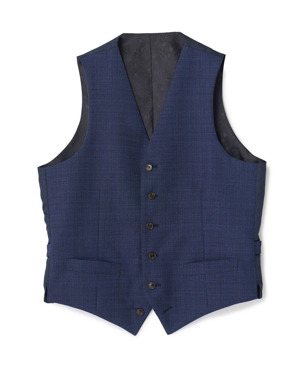 MEN'S BIGI ミックスヤーン/ポップサック リバーシブルベスト グレー