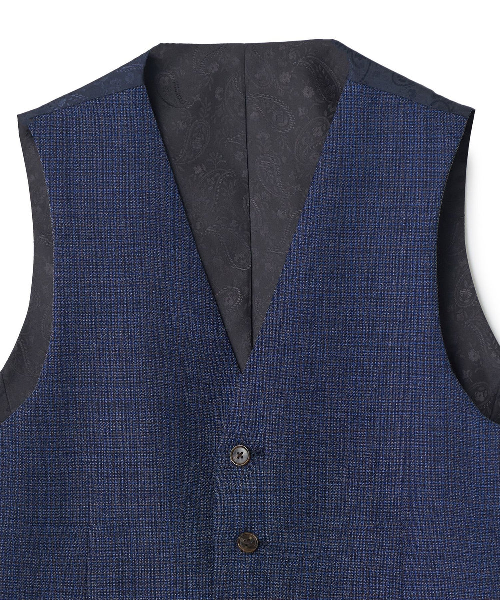 MEN'S BIGI ミックスヤーン/ポップサック リバーシブルベスト グレー