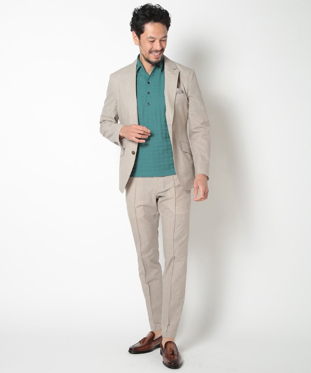 MEN'S BIGI 【ACTIVE TAILOR】リンクスジャカードポロシャツ グリーン