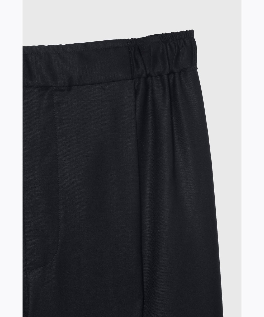 DÉPAREILLÉ SILK WOOL TWILL GATHER PANTS / シルクウールツイルギャザーパンツ ネイビー
