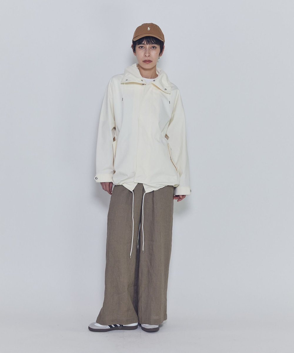 1er Arrondissement ウォッシュリネンイージーパンツ ベージュ