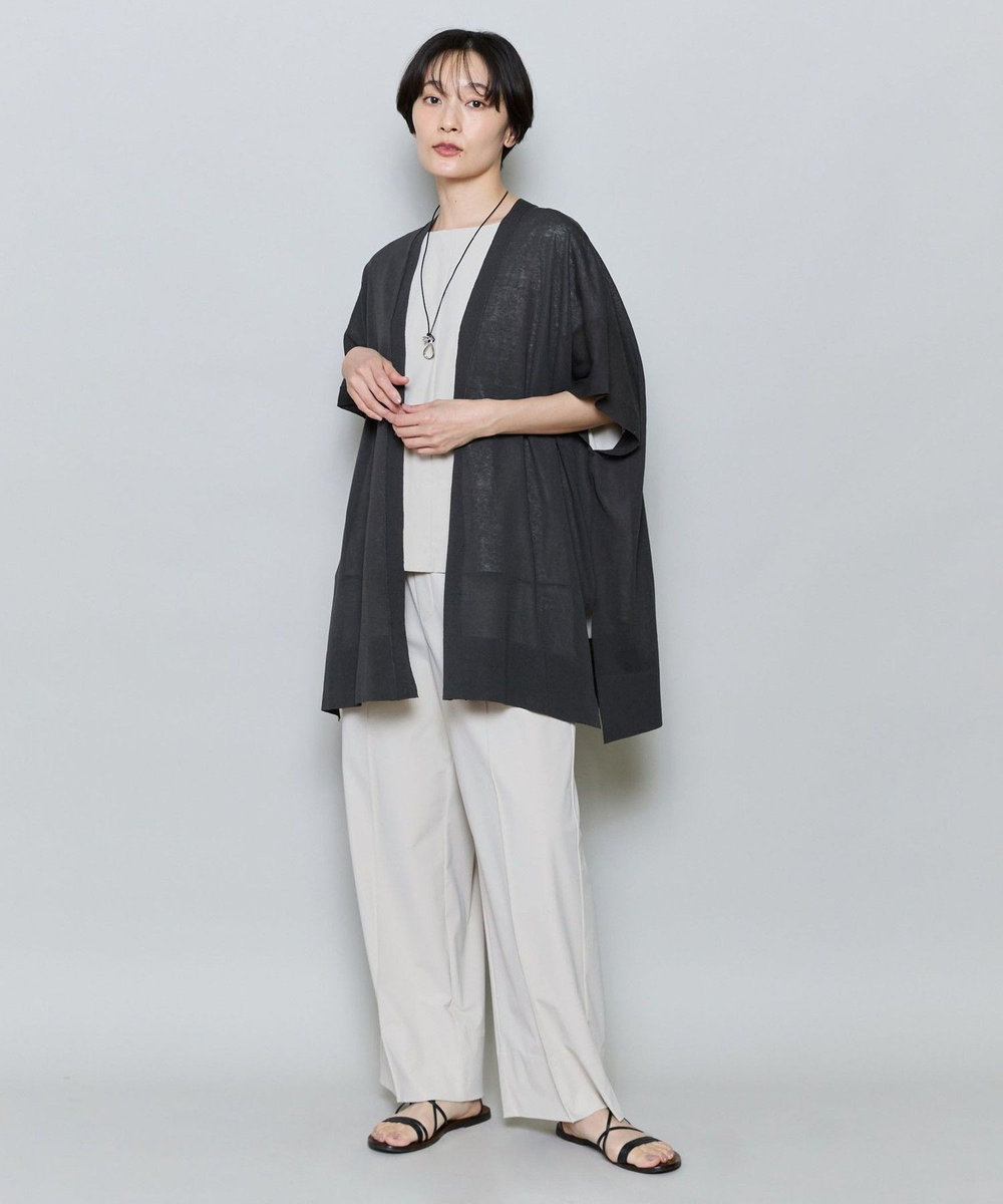 MOGA クールトリコットワイドシルエットパンツ ライトベージュ