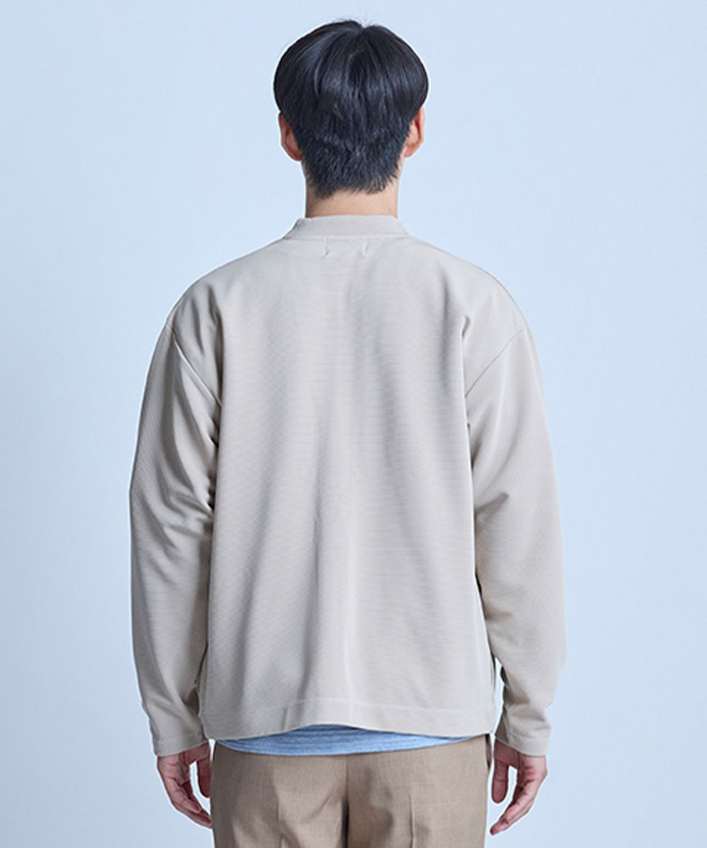UNION STATION 【WEB限定】ストレッチリップルカーディガン＜ストレッチ・マシンウォッシャブル＞ グレー