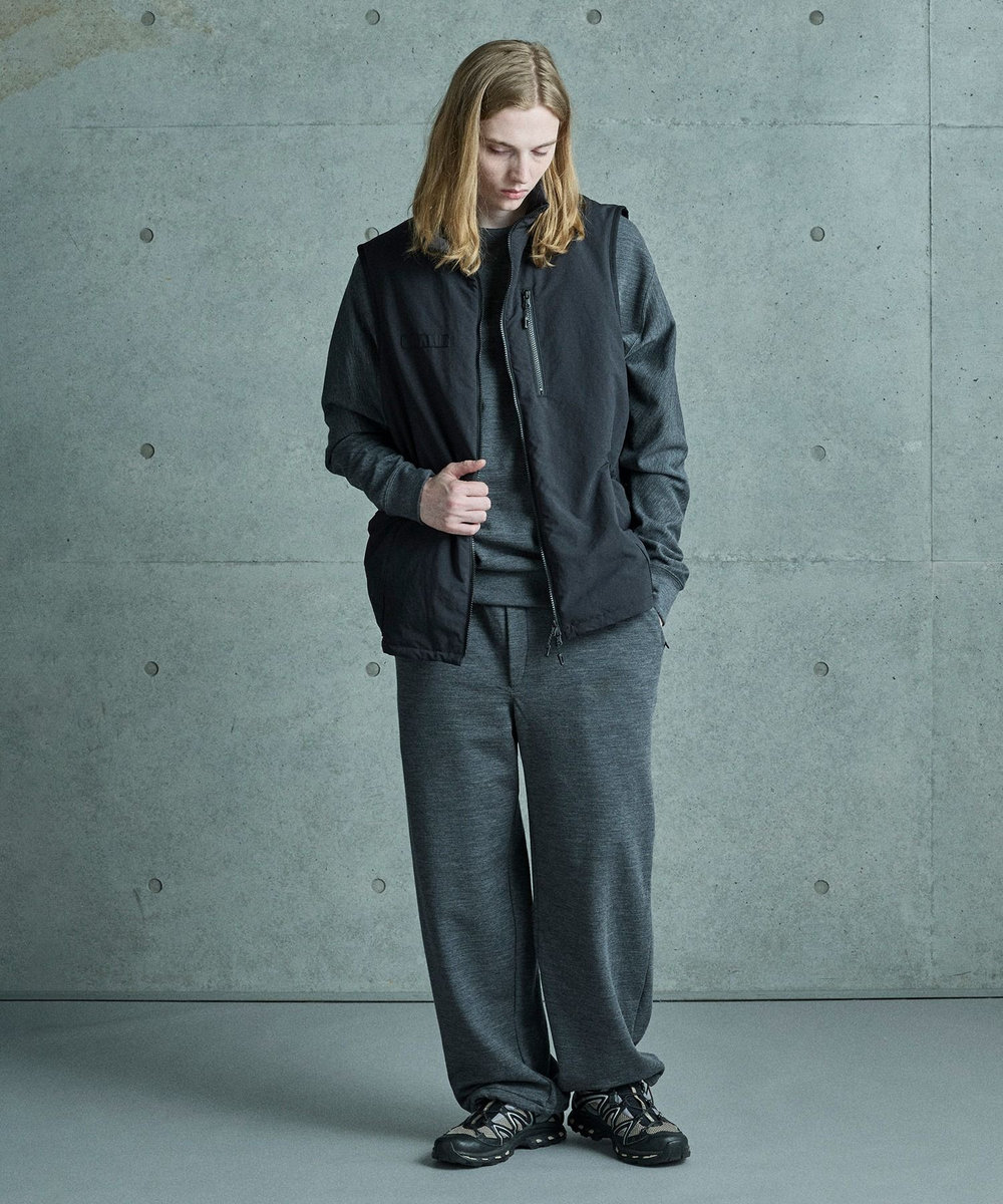 MEN'S BIGI CUBETEX中綿入りベスト ブラック