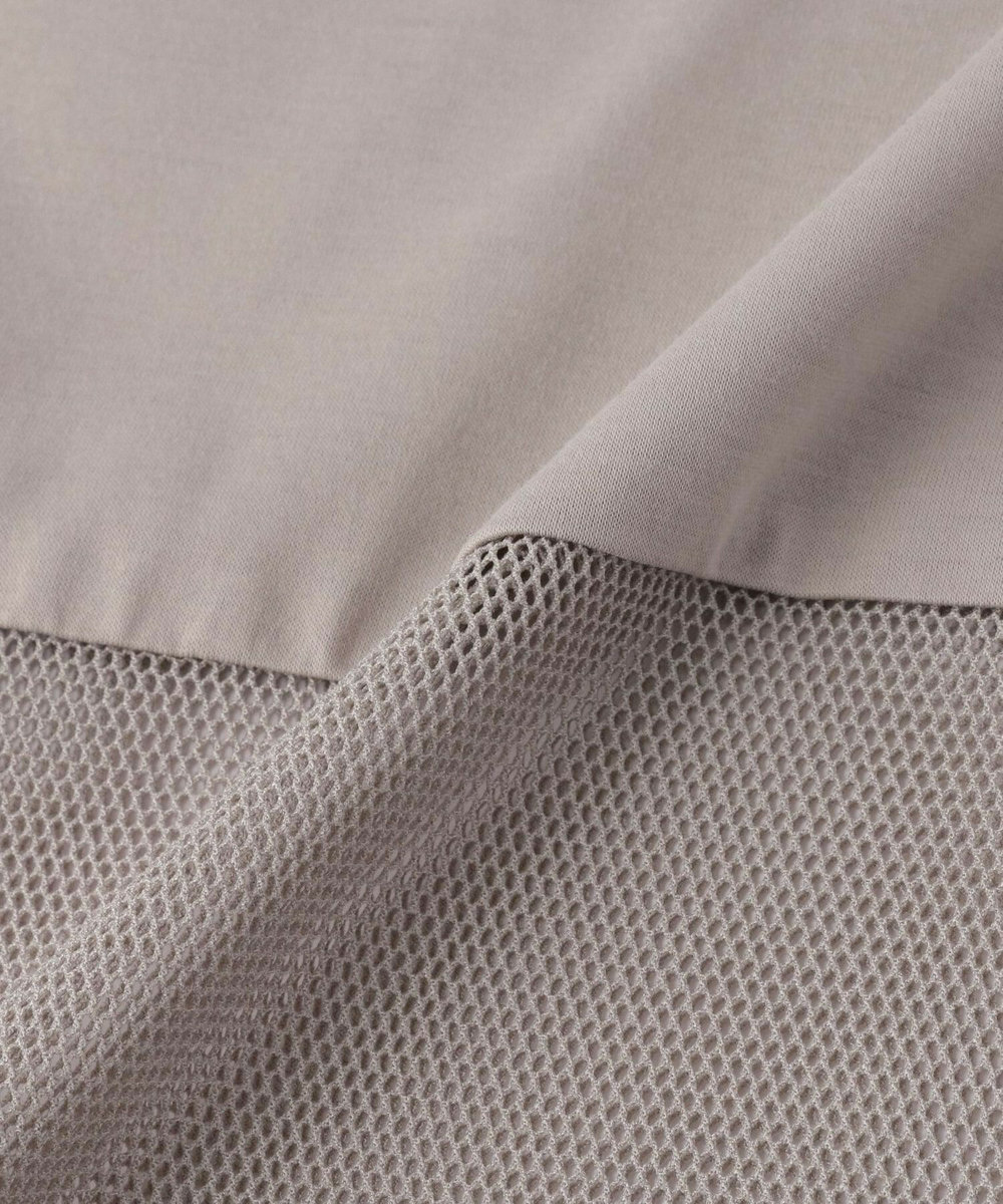 feerique Lサイズ（大きいサイズ） 【大きいサイズ】feerique 　メッシュドッキングプルオーバー グレイッシュベージュ
