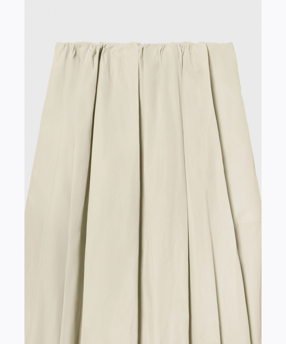 DÉPAREILLÉ POLYESTER TAFFETA TUCK SKIRT / ポリエステルタフタタックスカート ベージュ
