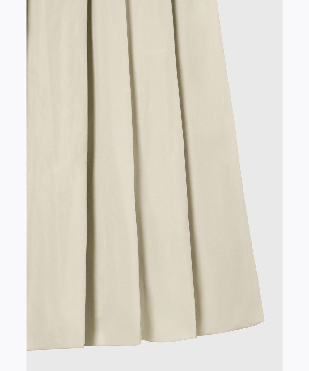 DÉPAREILLÉ POLYESTER TAFFETA TUCK SKIRT / ポリエステルタフタタックスカート ベージュ