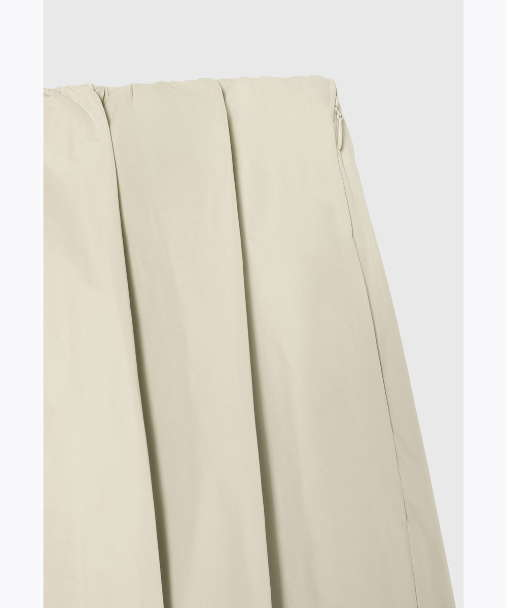 DÉPAREILLÉ POLYESTER TAFFETA TUCK SKIRT / ポリエステルタフタタックスカート ベージュ