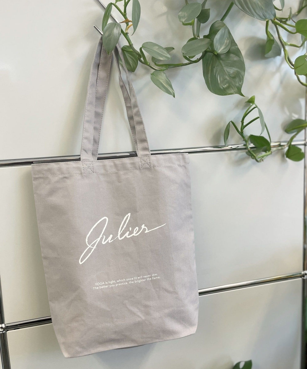 Julier ロゴトートバッグ ライトグレー