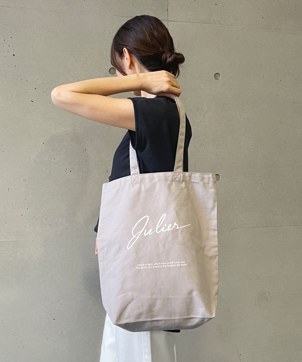 Julier ロゴトートバッグ ライトグレー