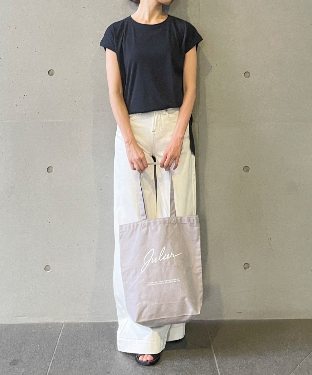 Julier ロゴトートバッグ ライトグレー
