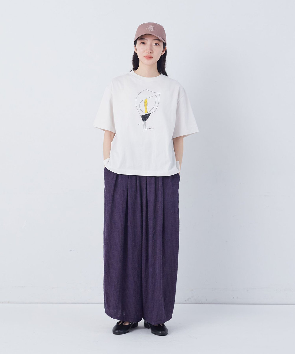congés payés ADIEU TRISTESSE ichiro yamaguchi. 半袖Ｔシャツ グレイッシュベージュ