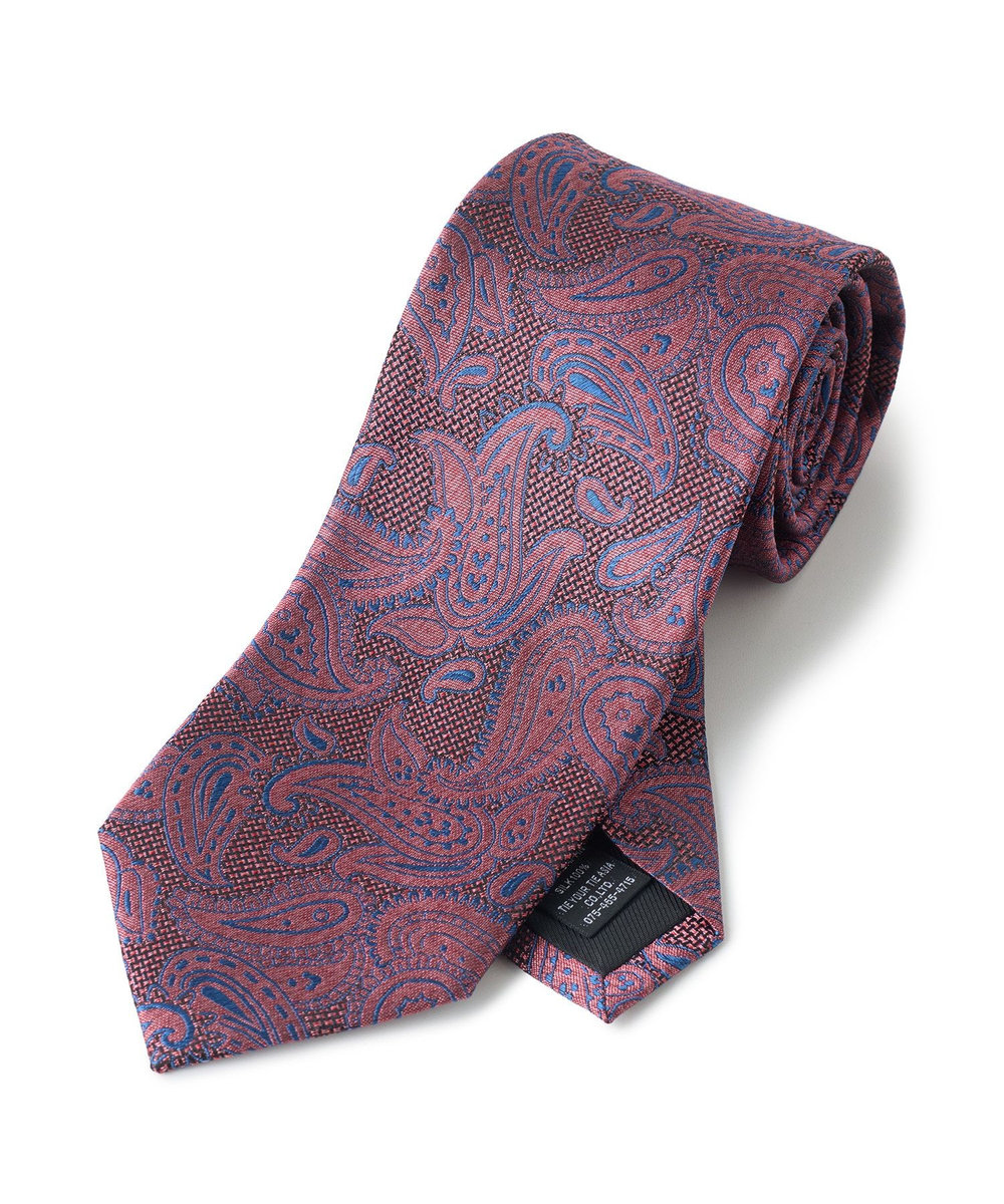 MEN'S BIGI 【TIE YOUR TIE /タイユアタイ】配色ペイズリー柄ネクタイ ピンク系その他