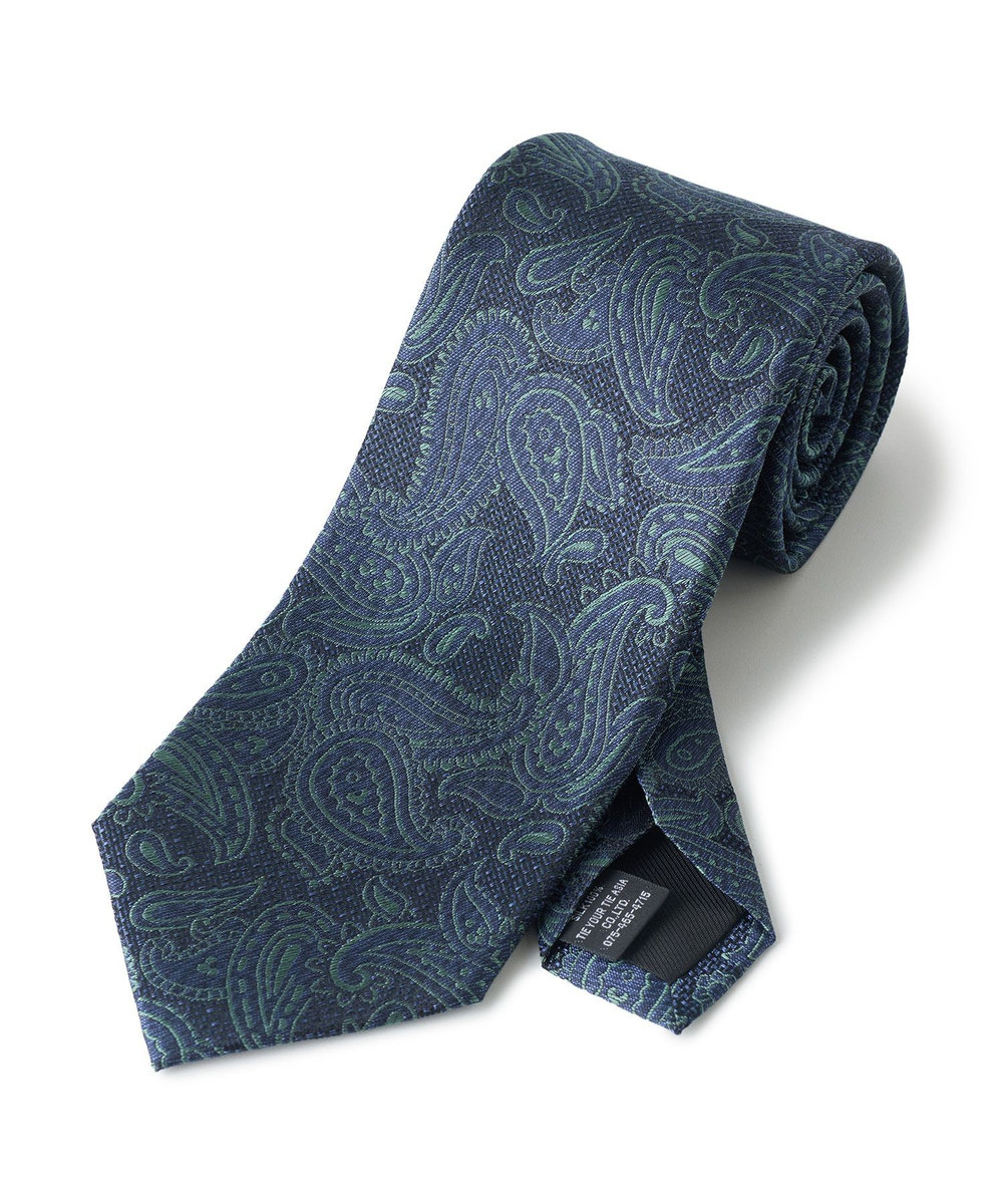 MEN'S BIGI 【TIE YOUR TIE /タイユアタイ】配色ペイズリー柄ネクタイ グリーン系その他