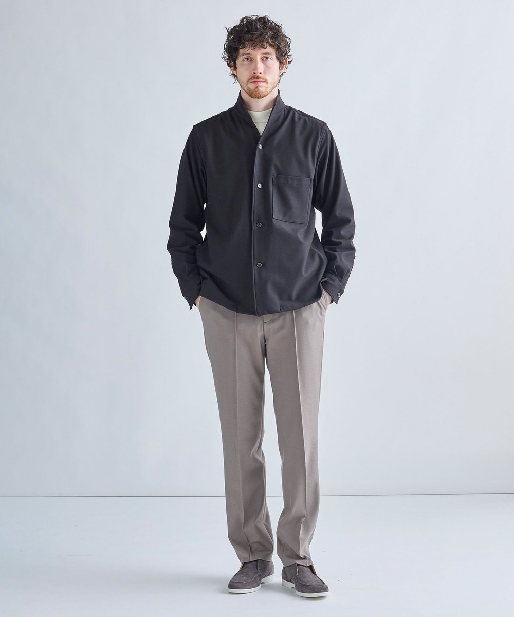 MEN'S BIGI PRES WARM アムンゼンシャツブルゾン［360度ストレッチ/吸湿発熱/保温性］ ブラック