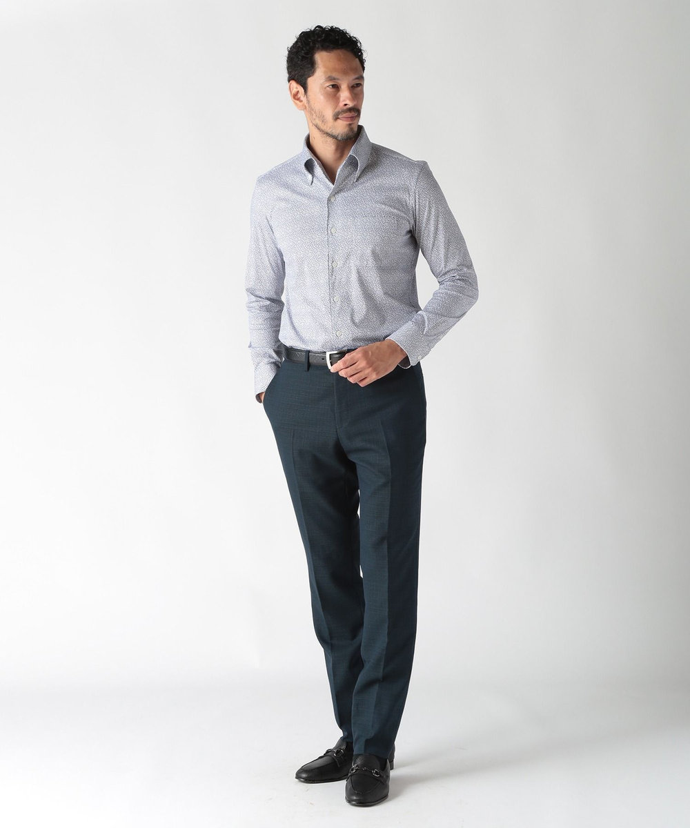 MEN'S BIGI 【ACTIVE TAILOR】ミックスヤーンスラックス グリーン