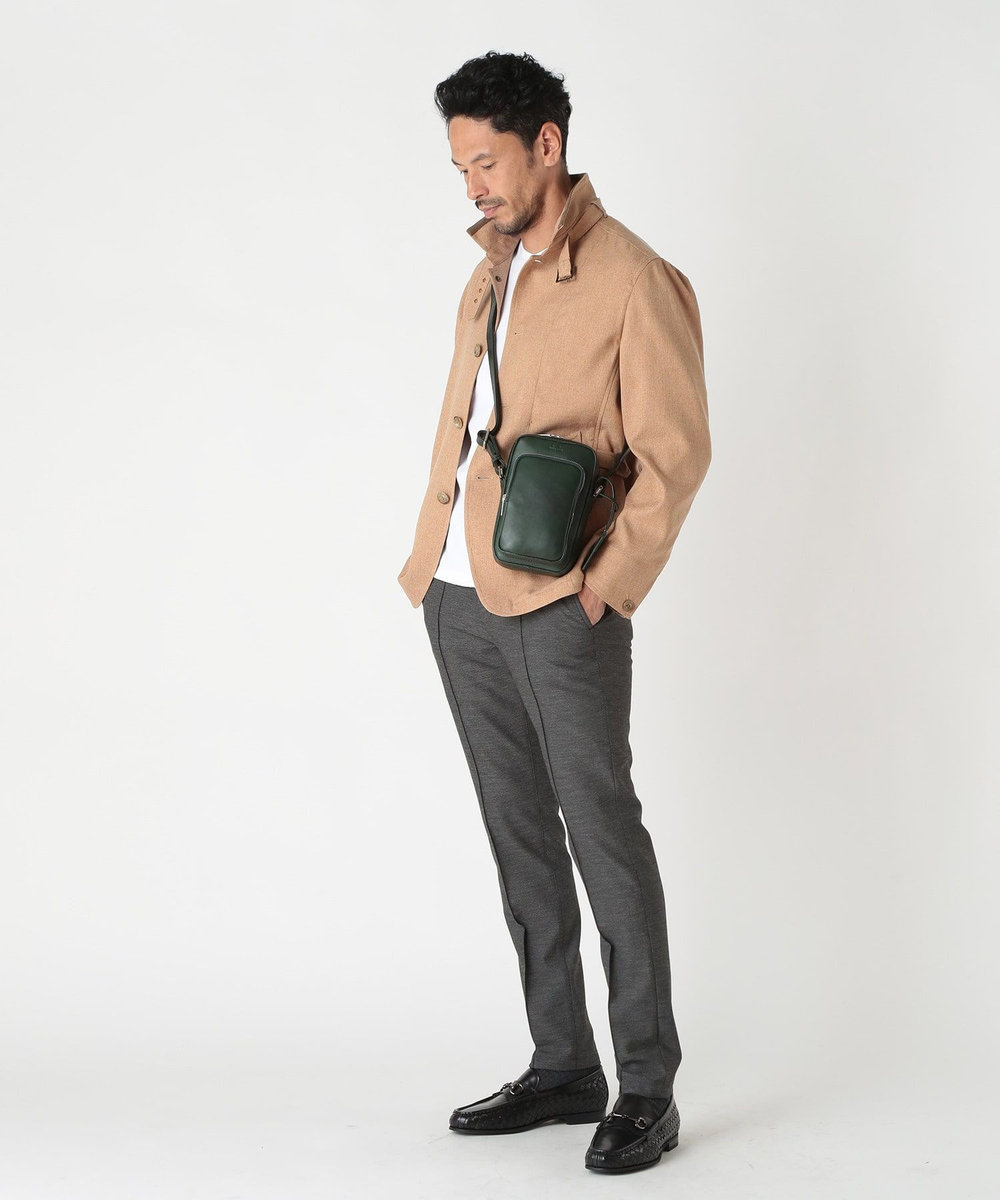 MEN'S BIGI 【SEEKER/シーカー】別注 ムラレザーミニショルダーバッグ グリーン