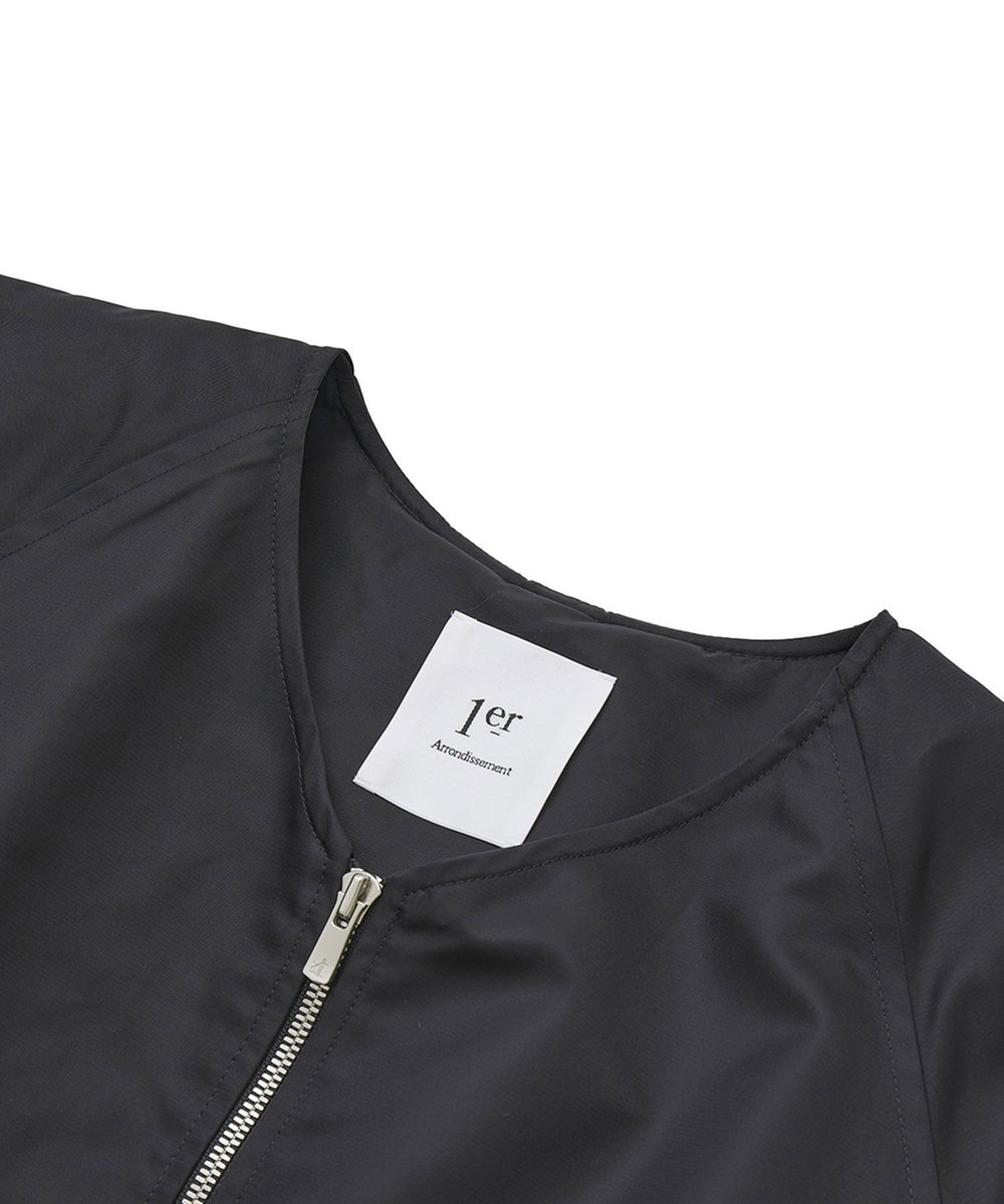 1er Arrondissement ナイロンサテンブルゾン ブラック