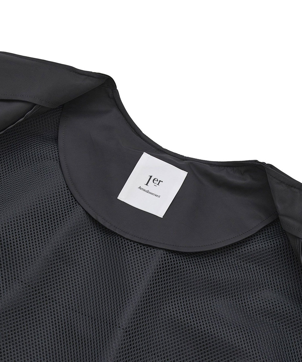 1er Arrondissement ナイロンサテンブルゾン ブラック