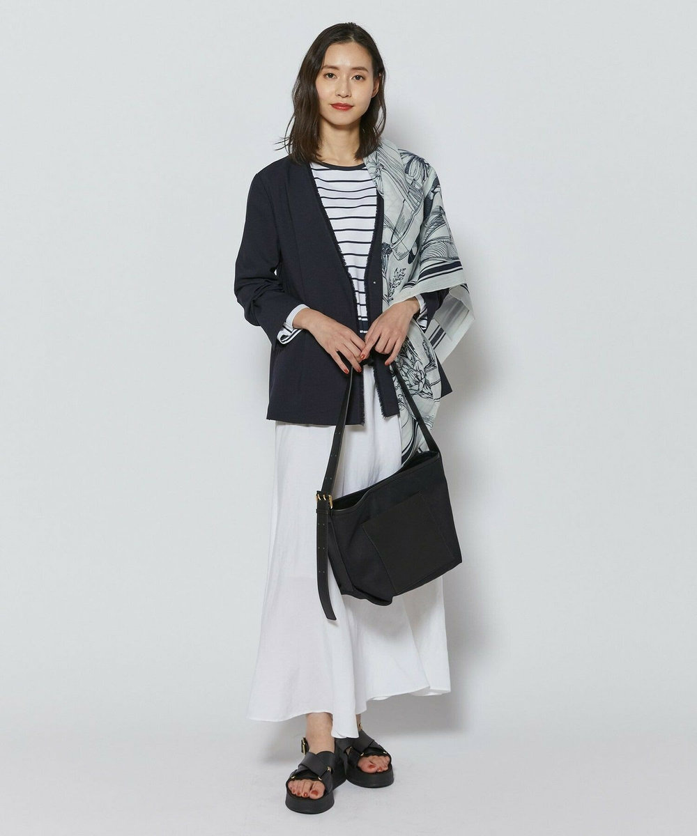 L'EQUIPE ［eclat 2026年5月号掲載商品］バイカラーパネルボーダーカットソー ネイビー
