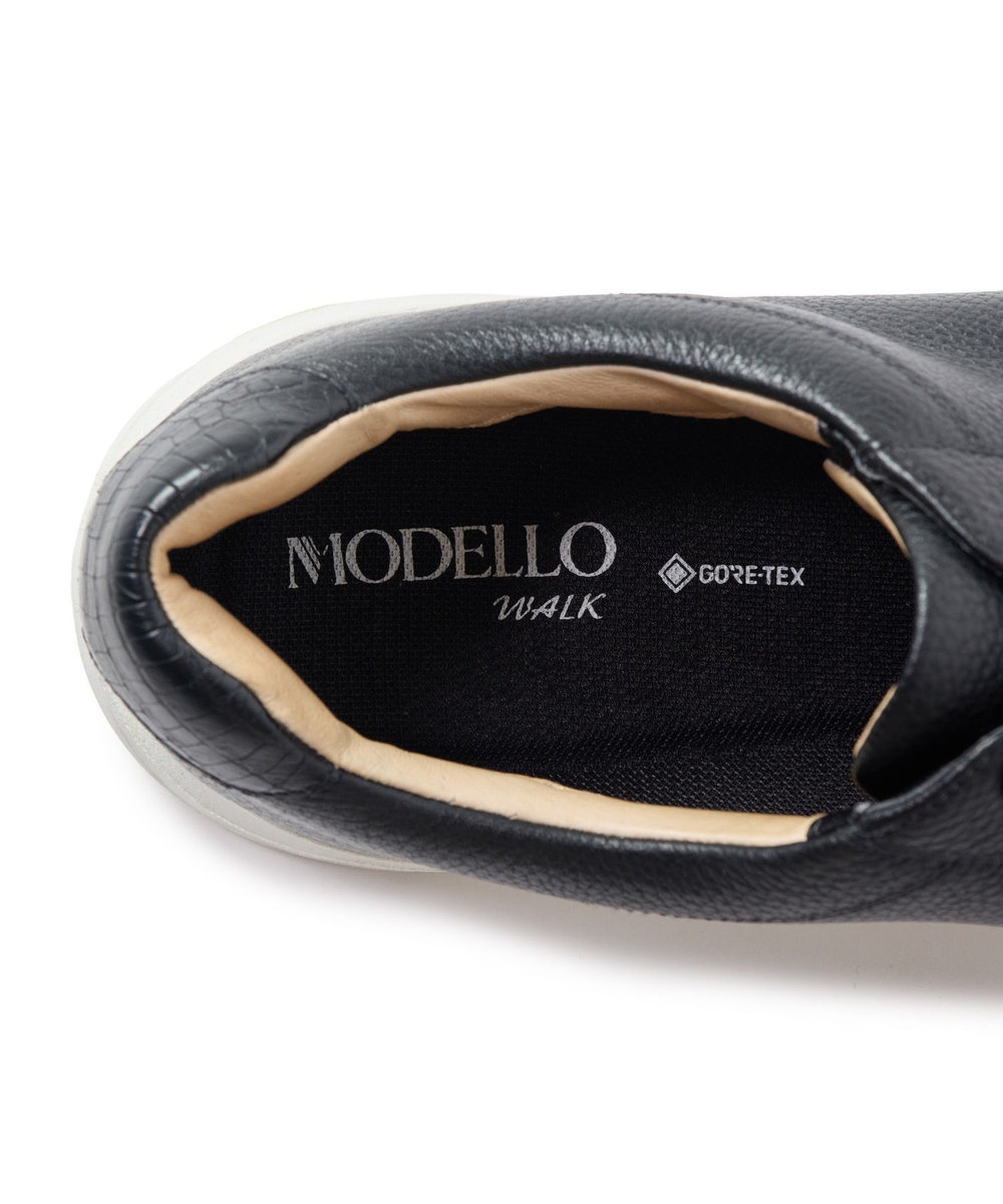 MEN'S BIGI 【MODELLO/モデロ】GORETEX 別注 レザースニーカー＜防水・抗菌・抗ウイルス加工・抗カビ・防臭・消臭＞ ブラック