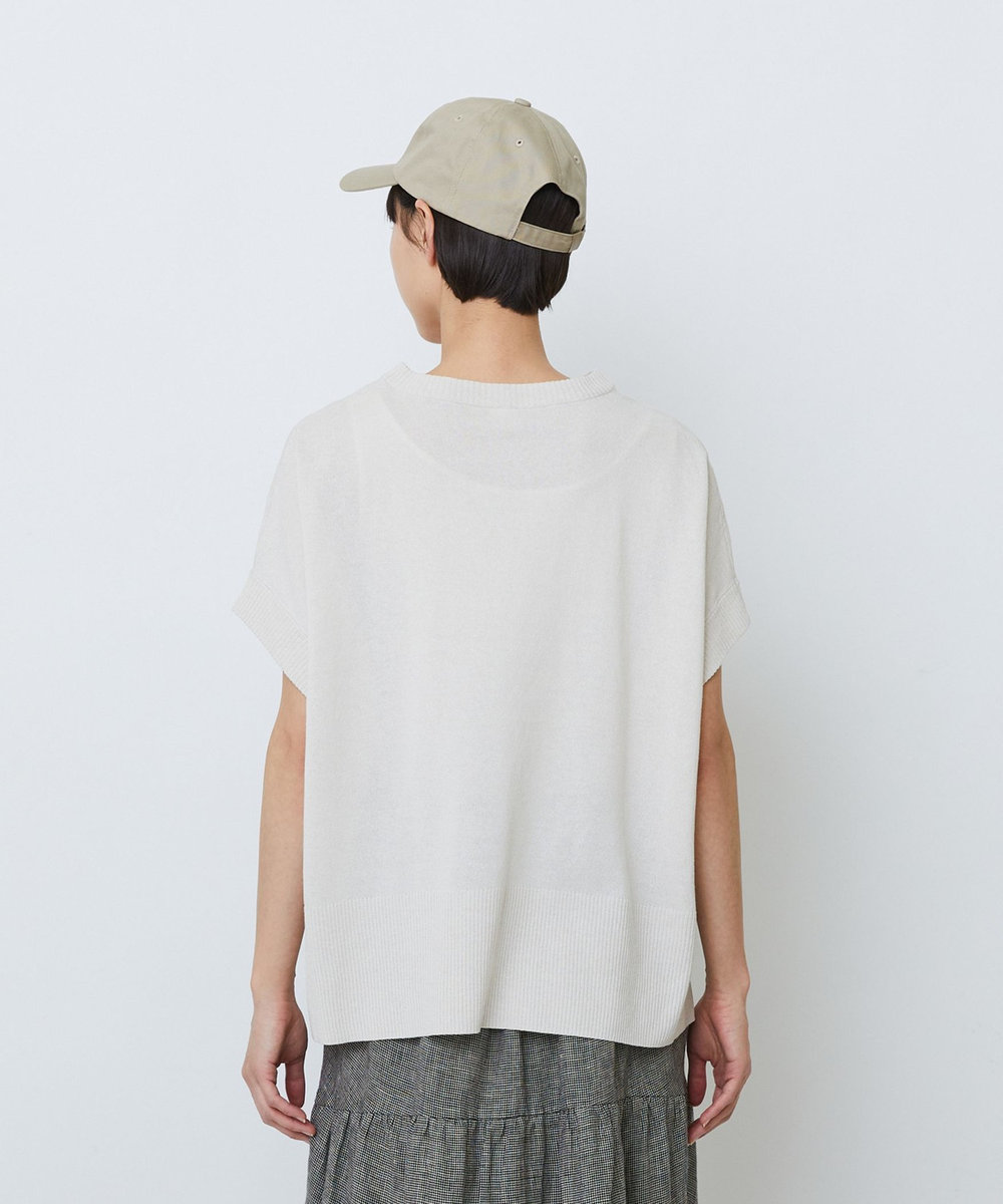 LOISIR 和紙コットン天竺プルオーバー ベージュ