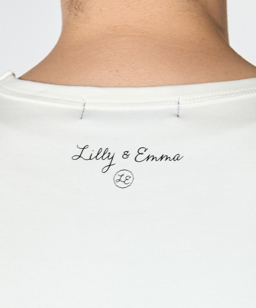 UNION STATION 【Lilly&Emma/リリー&エマ】 別注 オリジナルTシャツ/半袖 フラッシュプリントTEE ホワイト