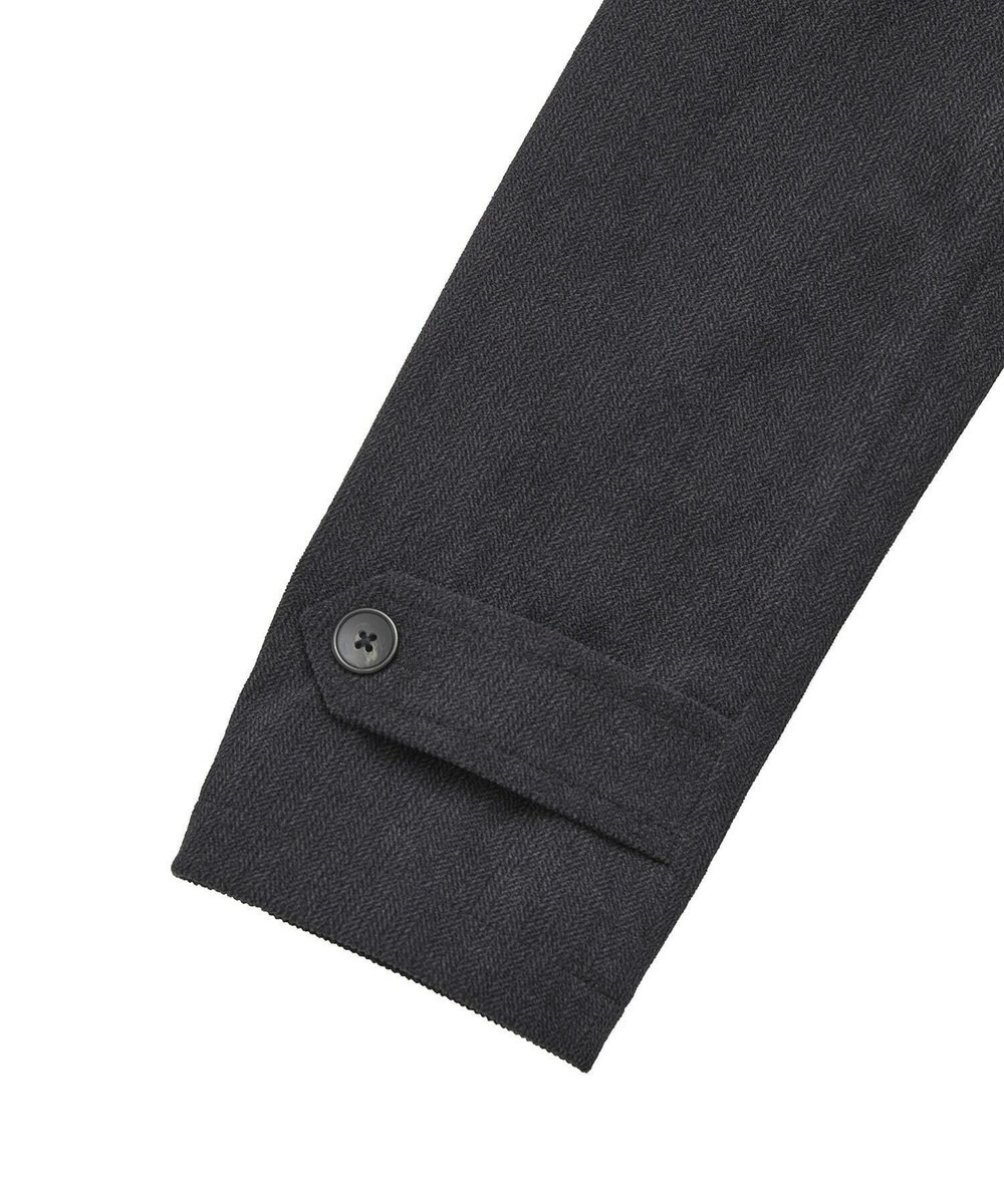MEN'S BIGI ヘリンボーンプリント スタンドカラーブルゾン＜ストレッチ＞ グレー系その他