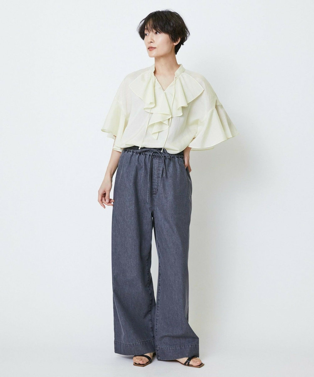 feerique feerique シルキーローンフリルブラウス キナリ