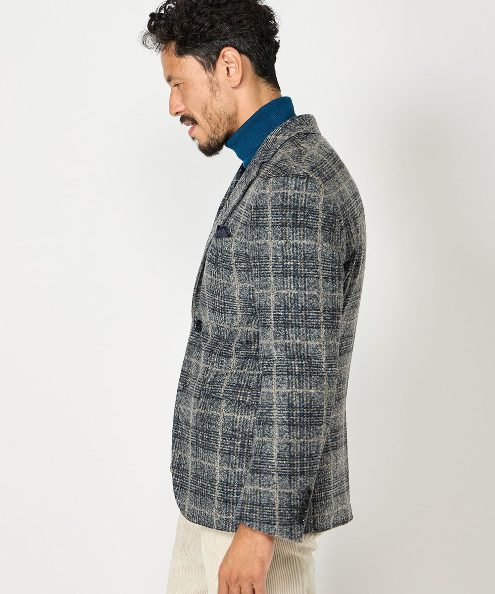 MEN'S BIGI 【LANIFICIO ROMA】ジャージテーラードジャケット ブルー系その他