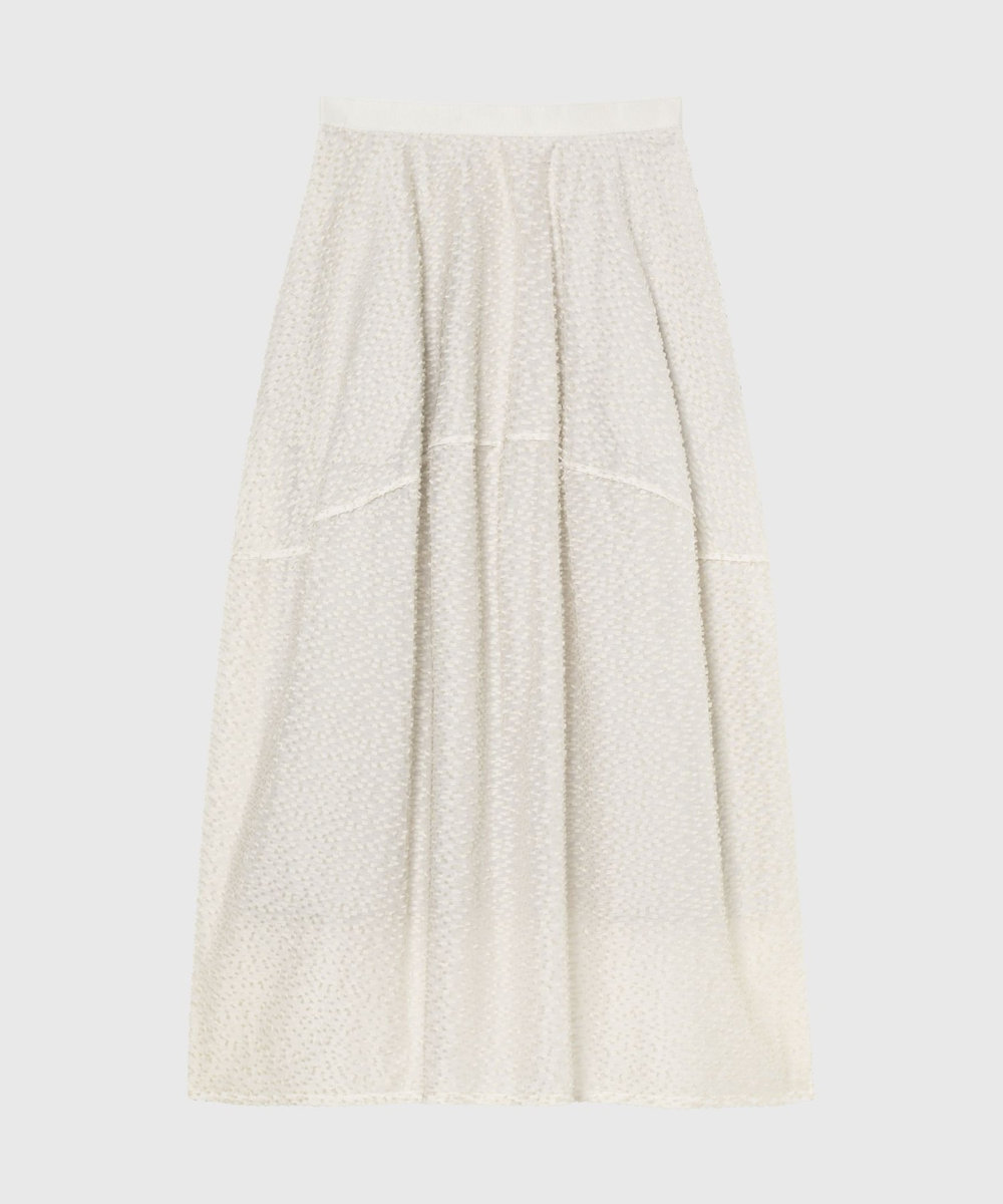 DÉPAREILLÉ TAPE CUT JACQUARD SKIRT / テープカットジャガードスカート ホワイト