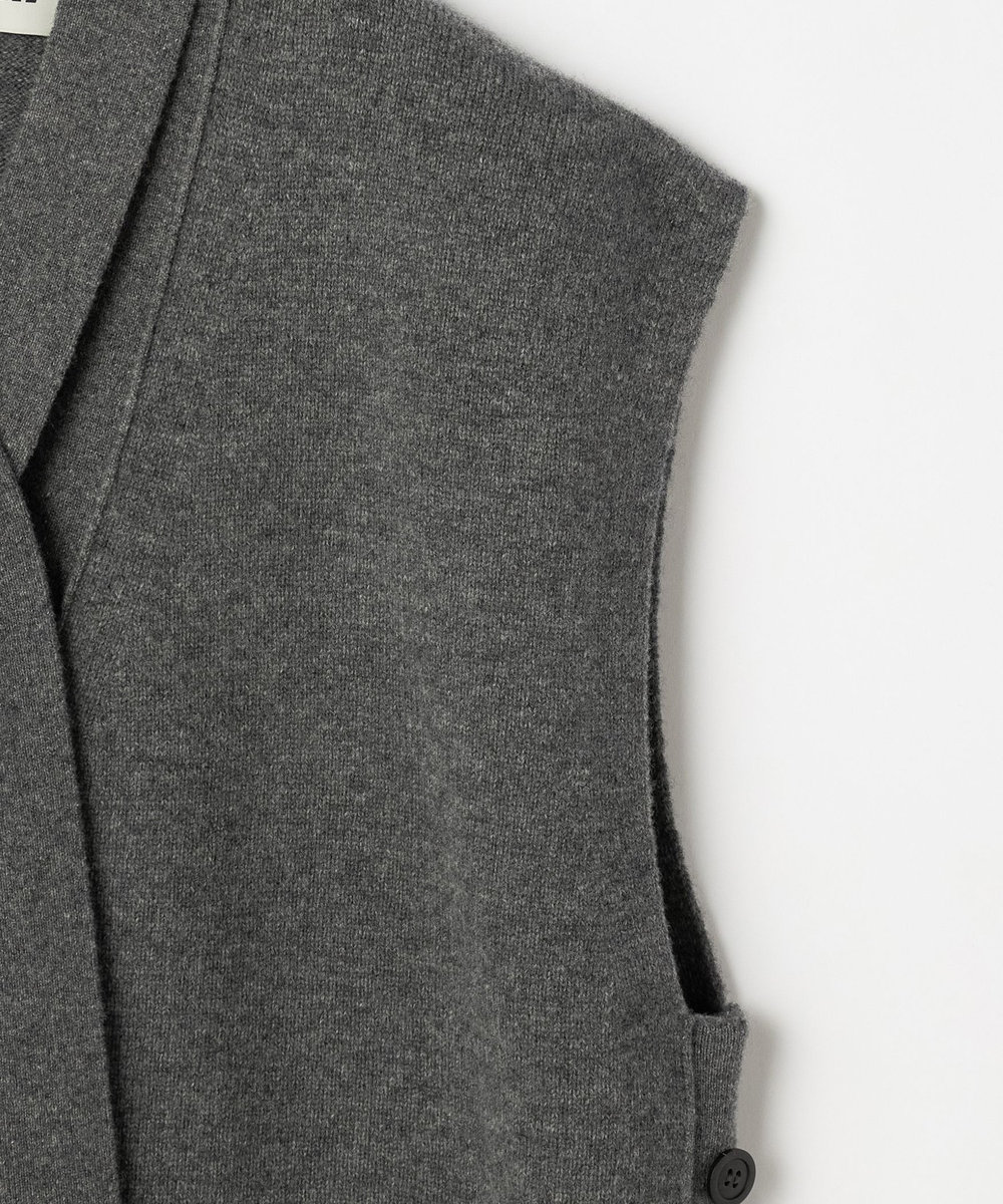 DÉPAREILLÉ HIGH GAUGE SLEEVELESS VEST / ハイゲージスリーブレスベスト チャコールグレー