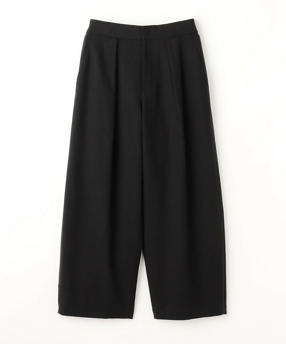 MOGA ウールリネンツイルバレルワイドパンツ ブラック