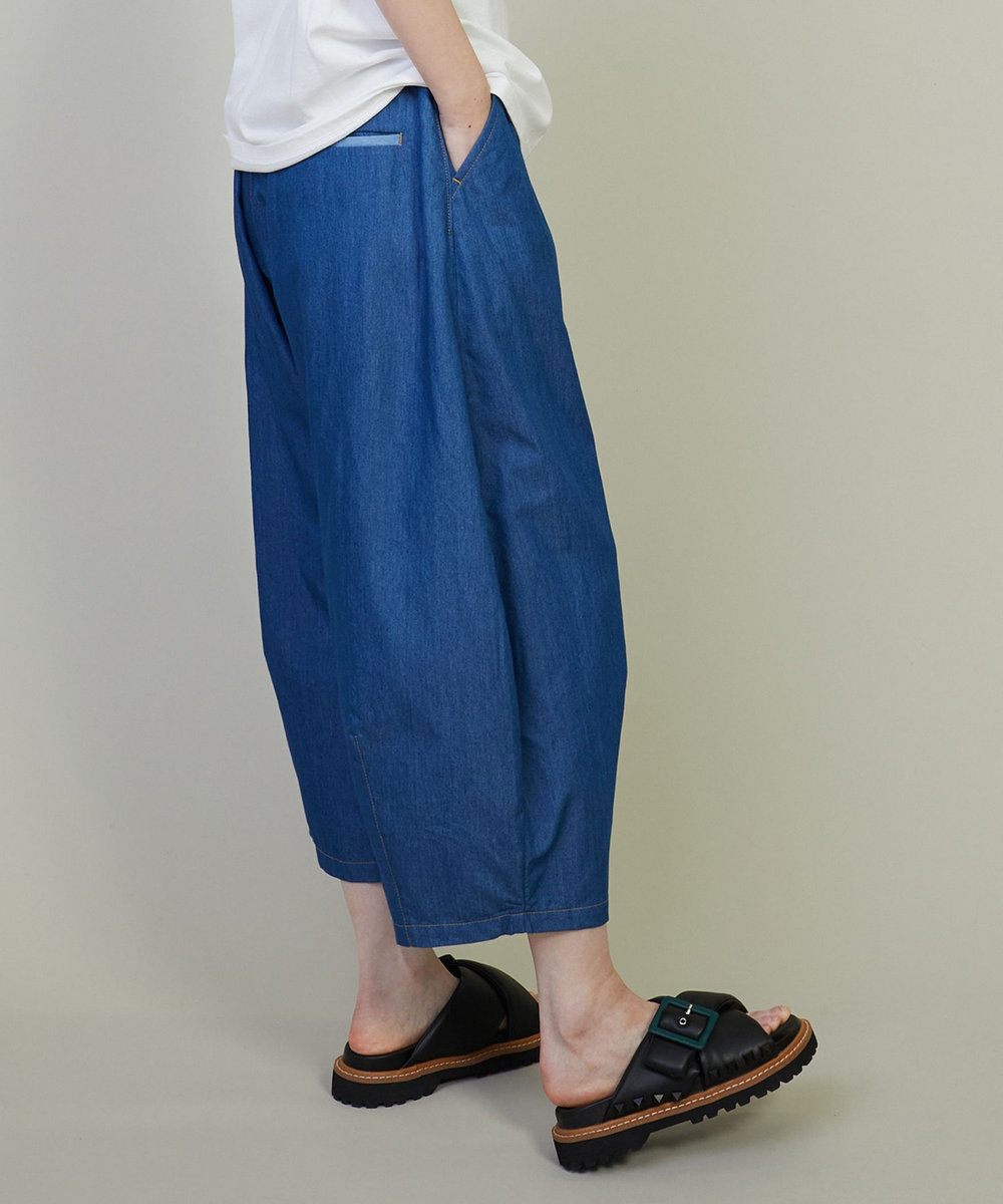 FRAPBOIS クールデニム サルエルパンツ サックスブルー