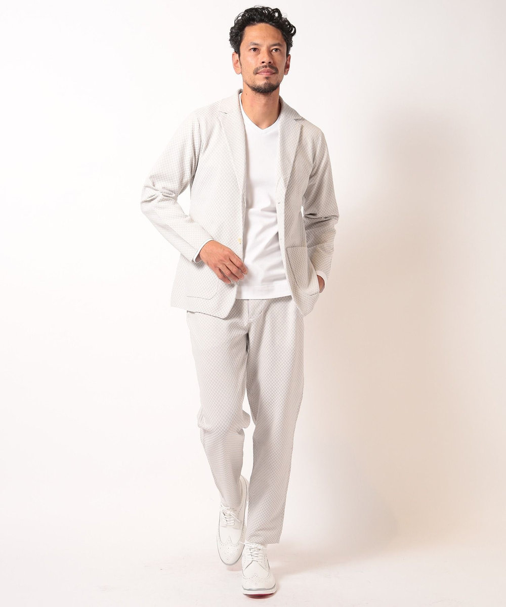 MEN'S BIGI ポリエステルエアリードッツイージーパンツ ライトグレー
