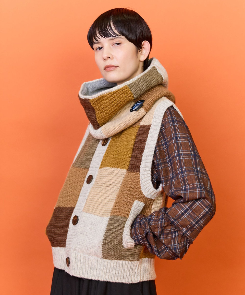 FRAPBOIS パッチワークループスヌード ベージュ系その他