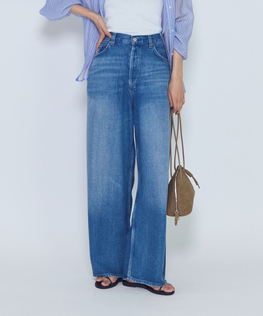 1er Arrondissement ＜AGOLDE （エーゴールドイー）＞"ROUNDED BAGGY"デニムパンツ ブルー