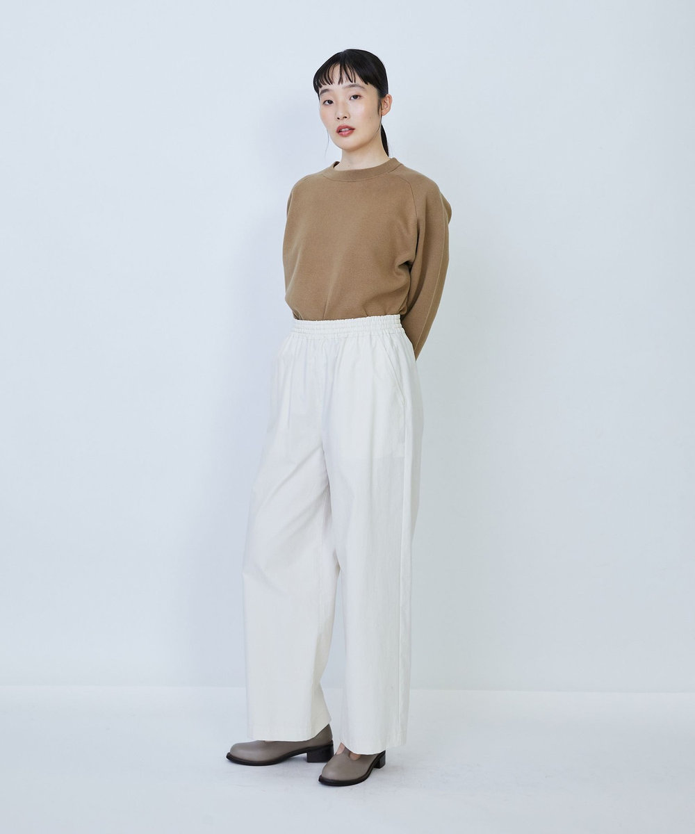 LOISIR コットンタイプライターワイドパンツ キナリ