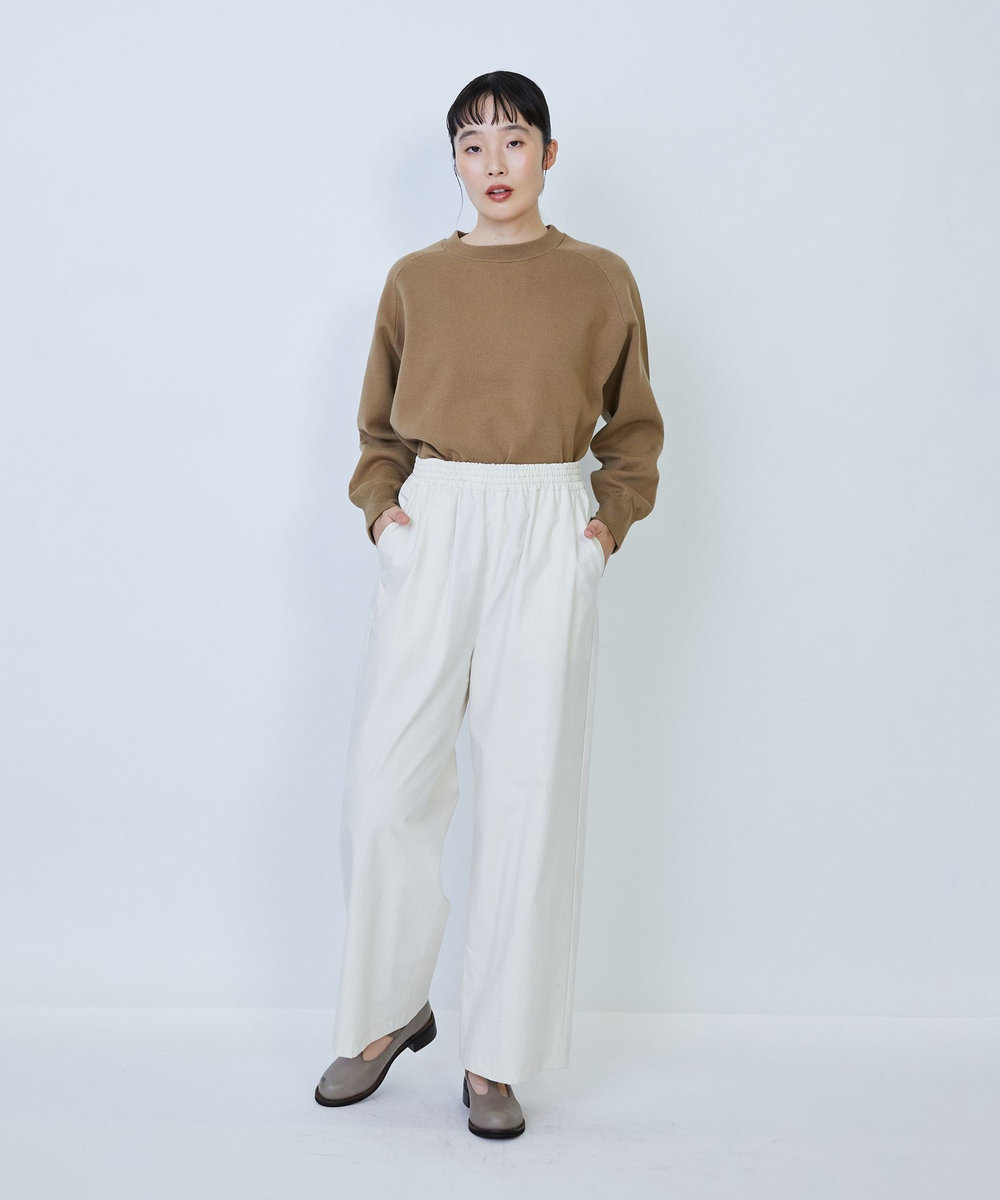 LOISIR コットンタイプライターワイドパンツ キナリ
