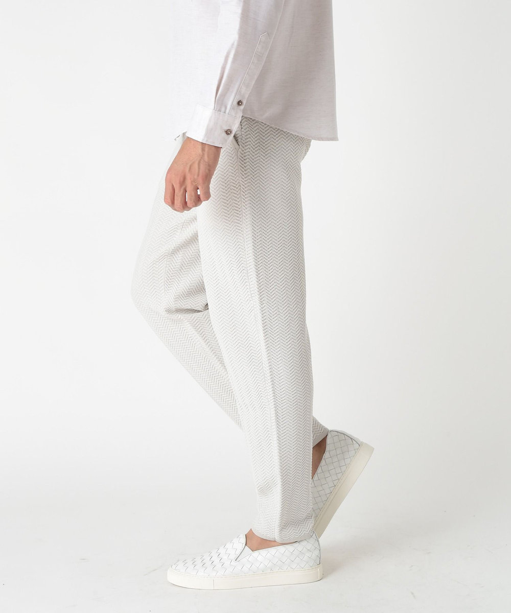 MEN'S BIGI 【ACTIVE TAILOR】ヘリンボーンニットパンツ オフホワイト