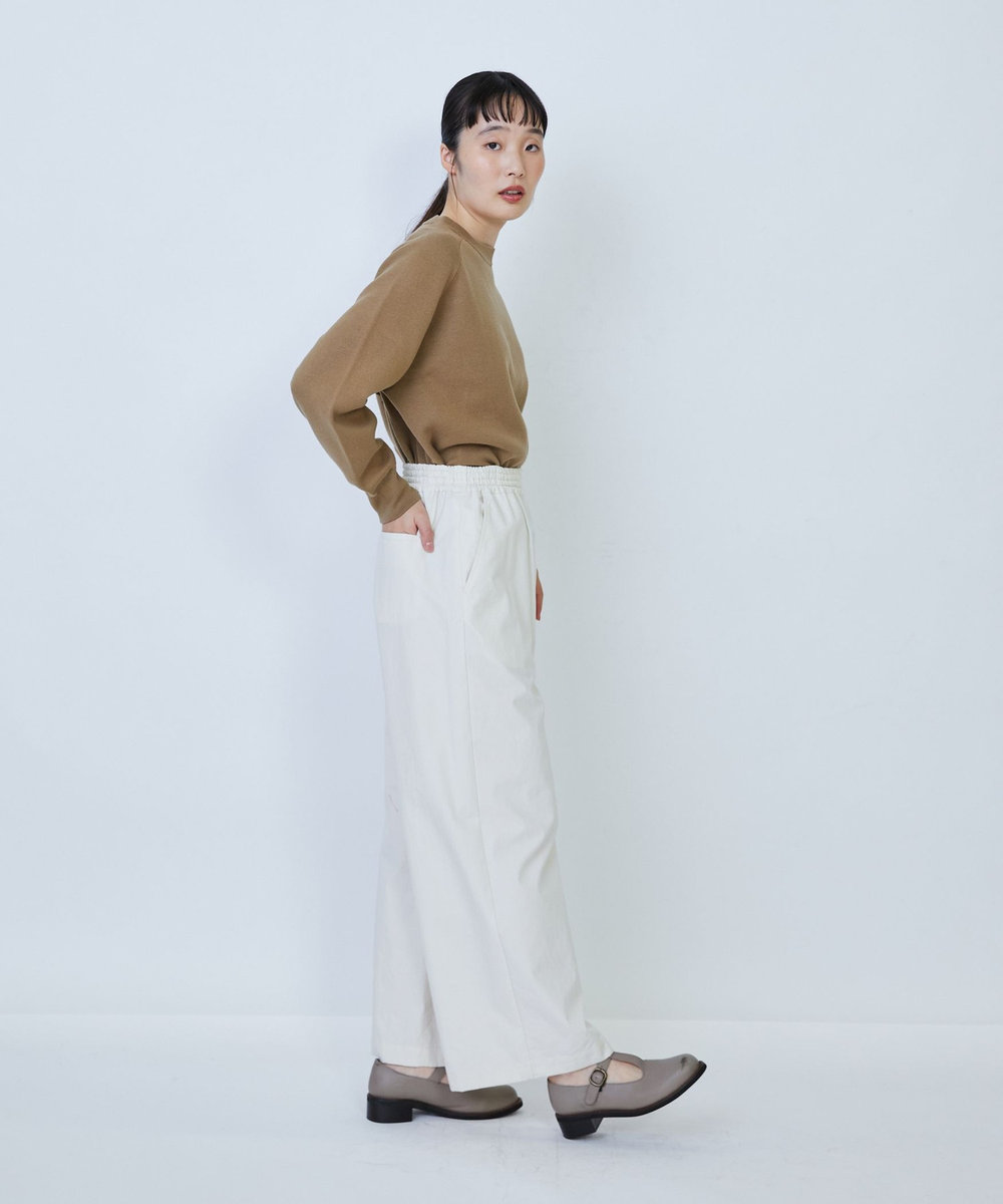 LOISIR コットンタイプライターワイドパンツ キナリ