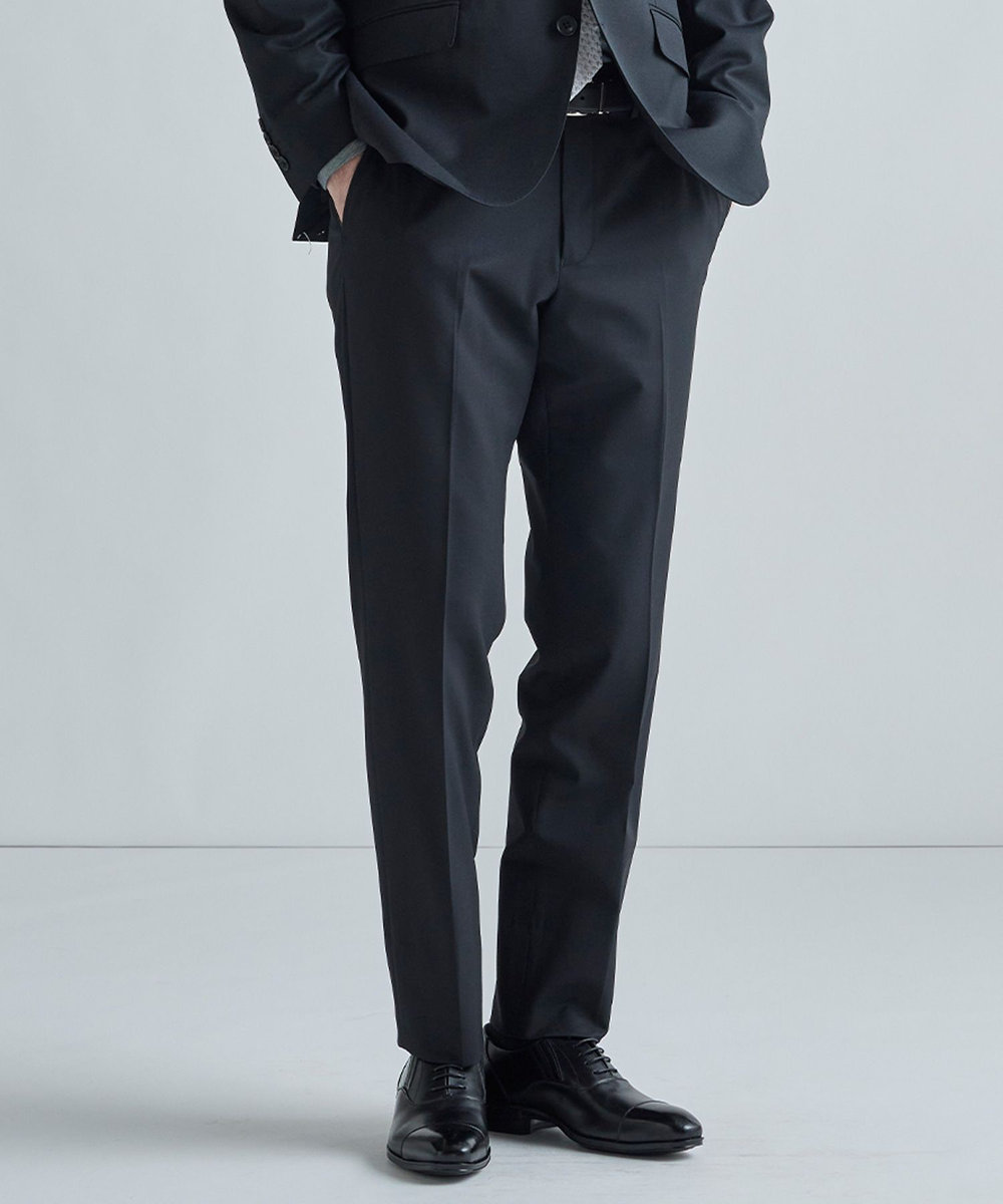 MEN'S BIGI ウールブレンド ブラックフォーマルスーツ＜ストレッチ＞ ブラック