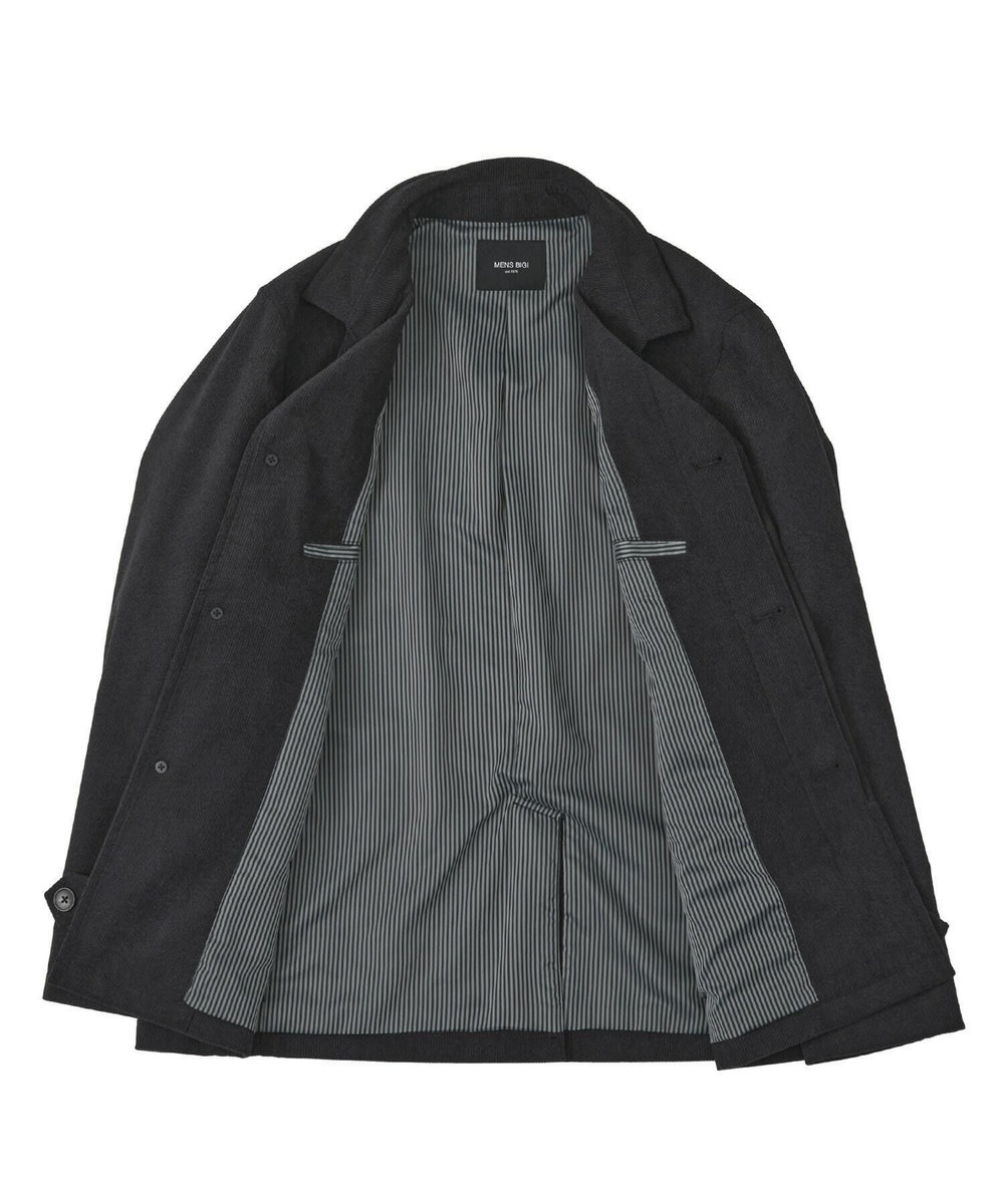MEN'S BIGI ヘリンボーンプリント スタンドカラーブルゾン＜ストレッチ＞ グレー系その他