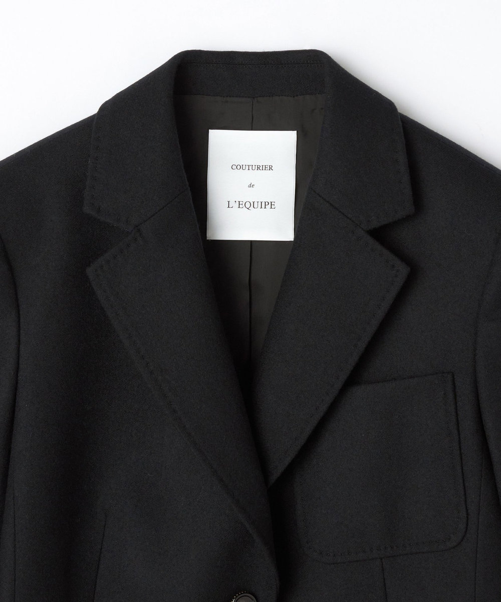 L'EQUIPE COUTURIER W/CASHフランネルジャケット ブラック