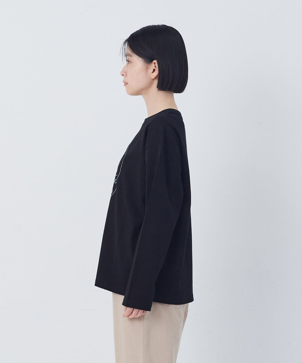 congés payés ADIEU TRISTESSE ichiro yamaguchi. コラボ長袖Ｔシャツ ブラック系その他