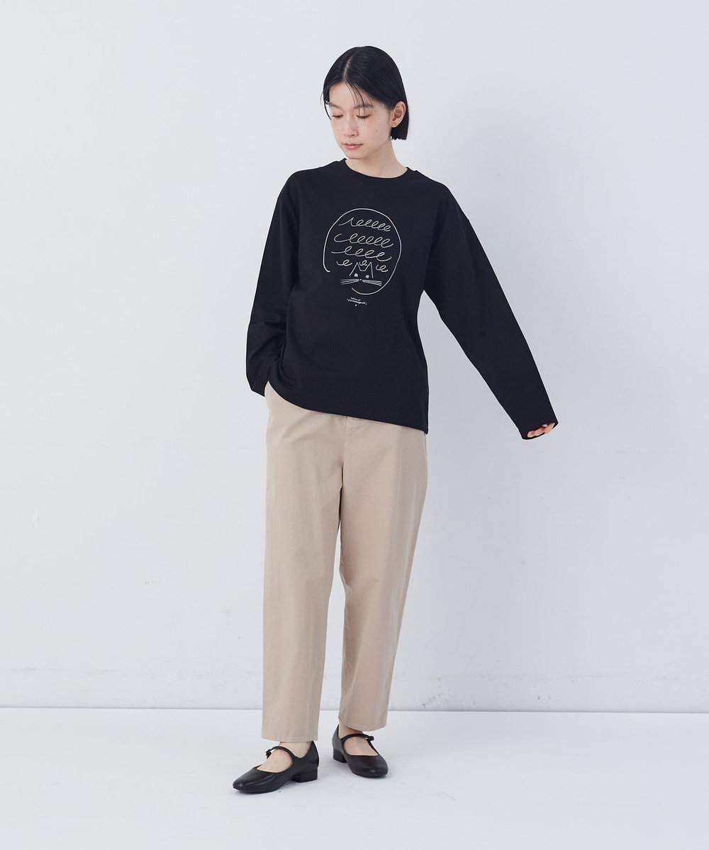 congés payés ADIEU TRISTESSE ichiro yamaguchi. コラボ長袖Ｔシャツ ブラック系その他