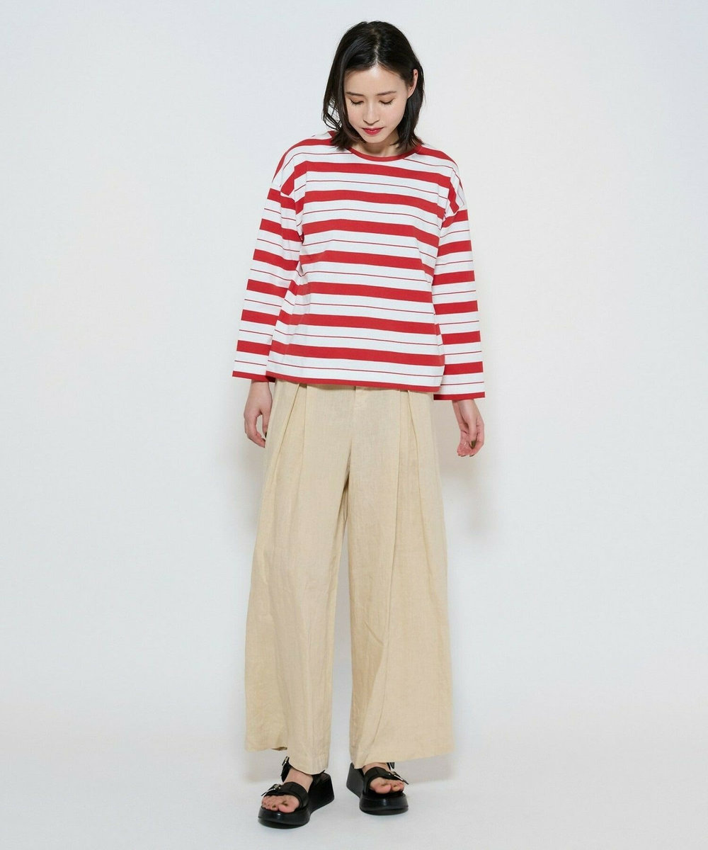 L'EQUIPE raspail×L’EQUIPE 別注ニュアンスボーダーカットソー レッド