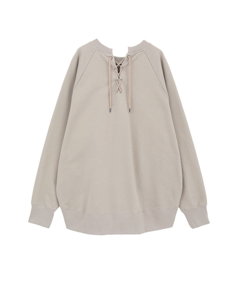 1er Arrondissement 【WEB限定カラーあり】＜SOLto (ソルト)＞レースアップスウェット グレイッシュベージュ