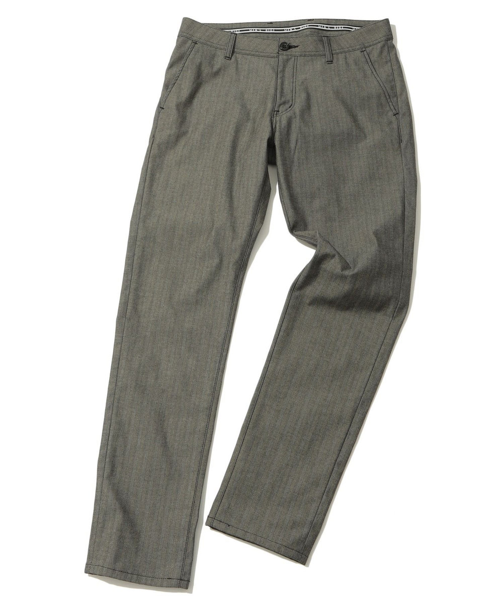 MEN'S BIGI ＜ON/OFF兼用＞シャドーヘリンボーンストレッチパンツ チャコールグレー