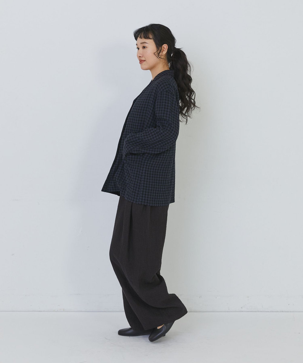 congés payés ADIEU TRISTESSE 【FAVE】シャーリングシャツジャケット ブルー系その他
